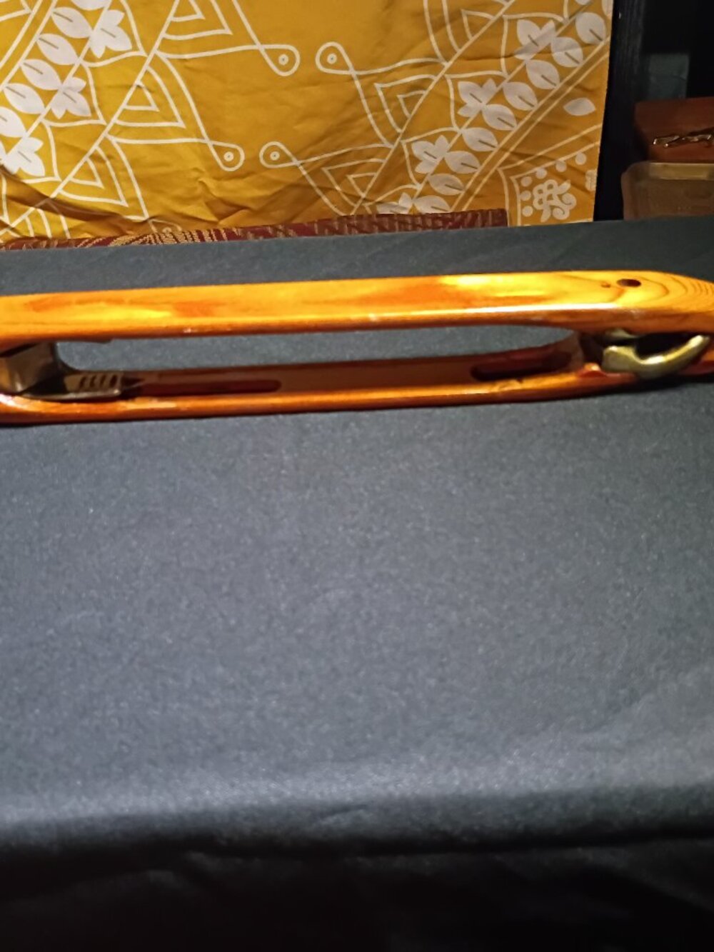 vintage wooden boat shuttle for loom weaving